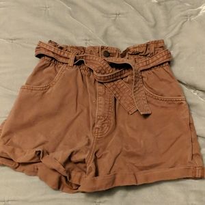 A&F paperbag waist shorts